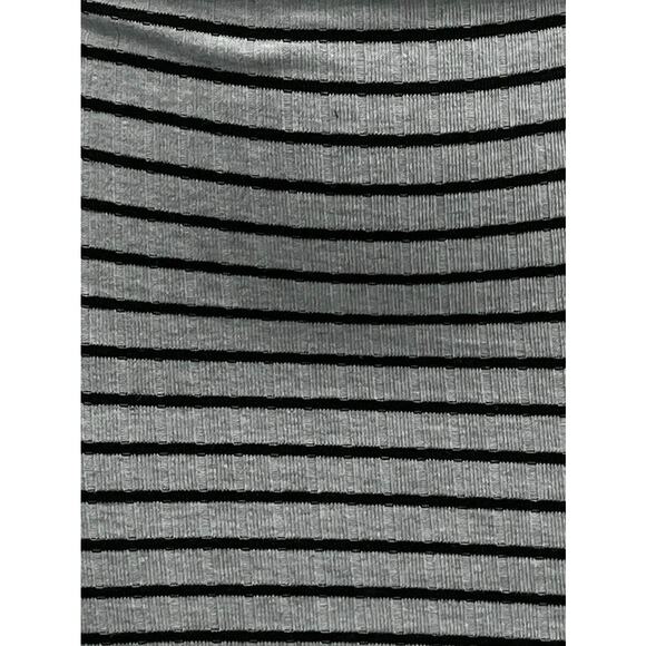 Emo Egirl E-girl Y2k Asymmetrical Shoulder Bodycon Gray Strip Dress XS, S, M, L - Picture 4 of 5
